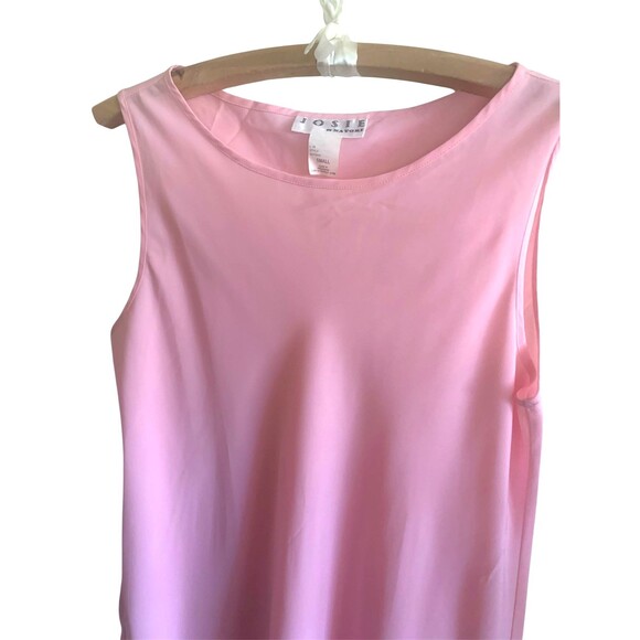 Josie by Natori Vintage Y2K Sleeveless Pink Slip Dress/Nightgown Size Small - Picture 3 of 3